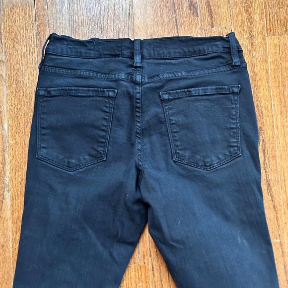 Frame Skinny Jeans Womens Sz 27 Black Le Color Ripped Skinny Shredded Distressed - Picture 11 of 12